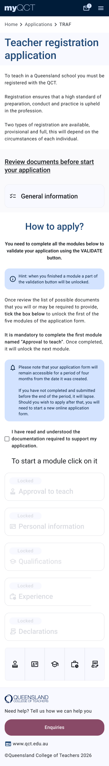 TRAF (default) screen